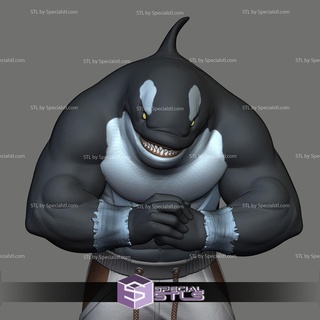 moby lick 3d printing figurine street sharks stl files 3d print model - Mito3D