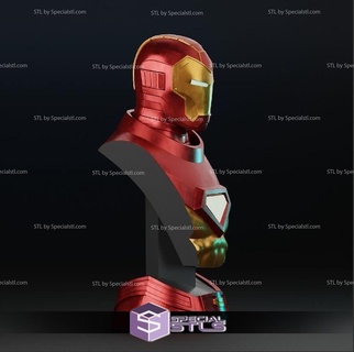 modular iron man bust stl files 3d printing figurine 3d print model - Mito3D