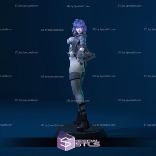 motoko kusanagi in piedi v2 3d stampa figurina fantasma conchiglia stl File 3d print model - Mito3D