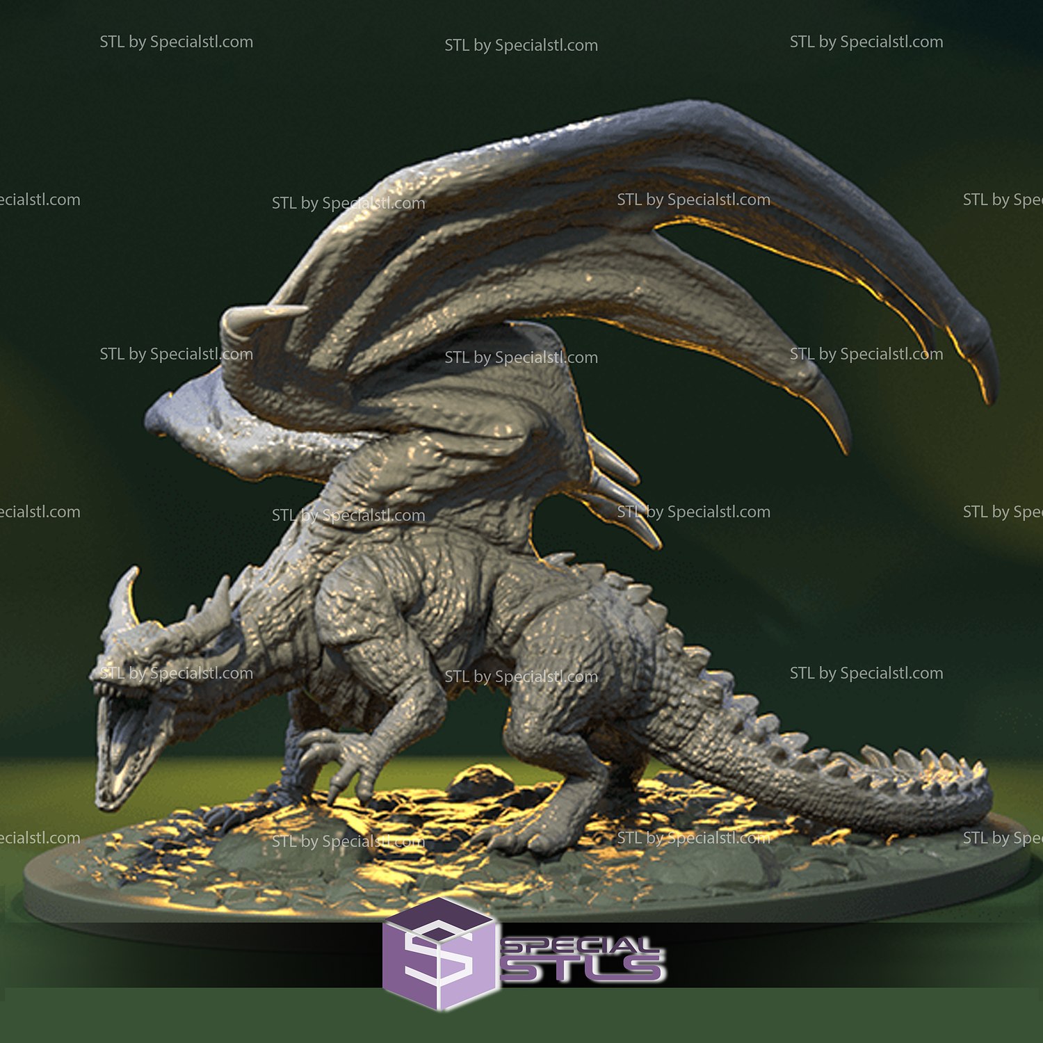 Berg Drachen stl Dateien 3D print model - Mito3D