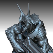 mozar triceraton tmnt 3d print model - Mito3D