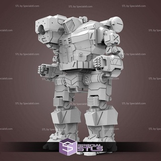 mwo hunchback battlemech stl files 3d printing figurine 3d print model - Mito3D