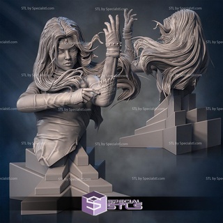 mystique bust 3d printing figurine marvel stl files 3d print model - Mito3D