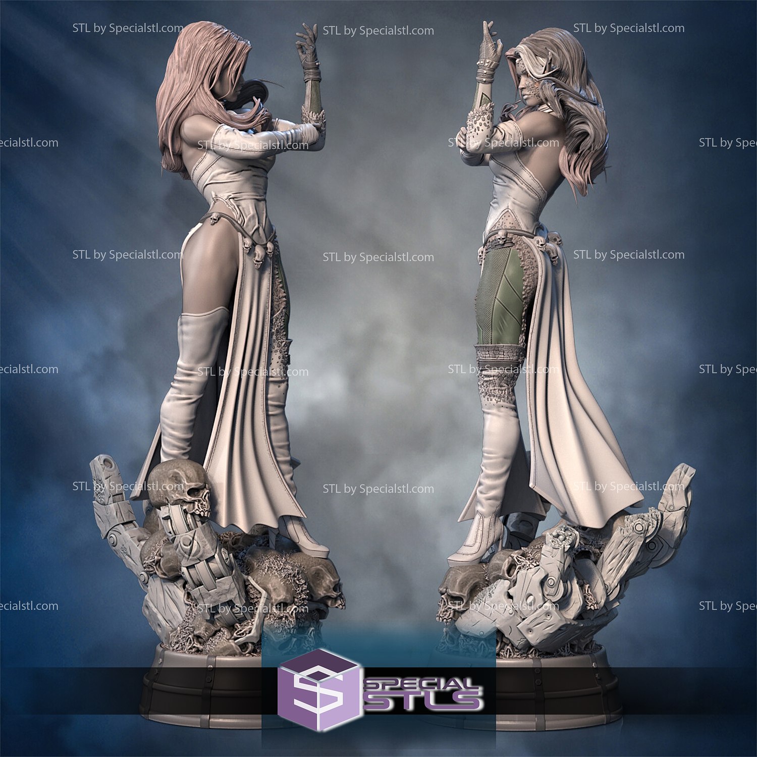 mystique standing v4 3d printing figurine x men stl files 3D print model - Mito3D