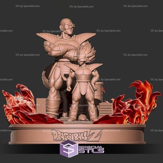 Nappa vegeta stl Dateien Diorama Dragon Ball 3d print model - Mito3D