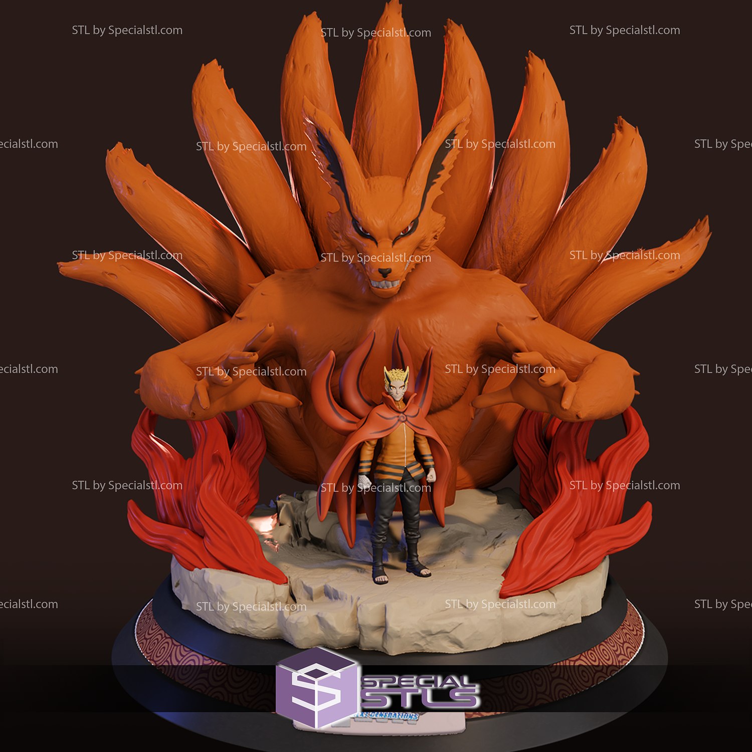 Naruto baryon mod Kurama 3D print model - Mito3D