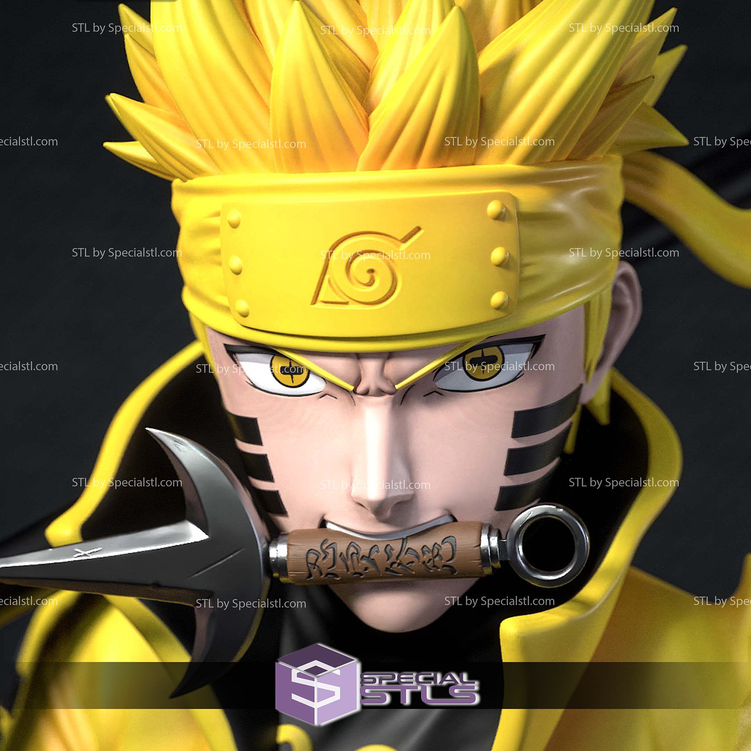 naruto caminos sabio busto digital escultura especialstl 3D print model - Mito3D