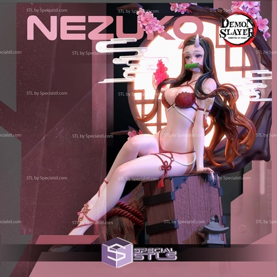 nezuko bikini cerise fleur 3d imprimante dossiers specialstl kamado 3d print model - Mito3D