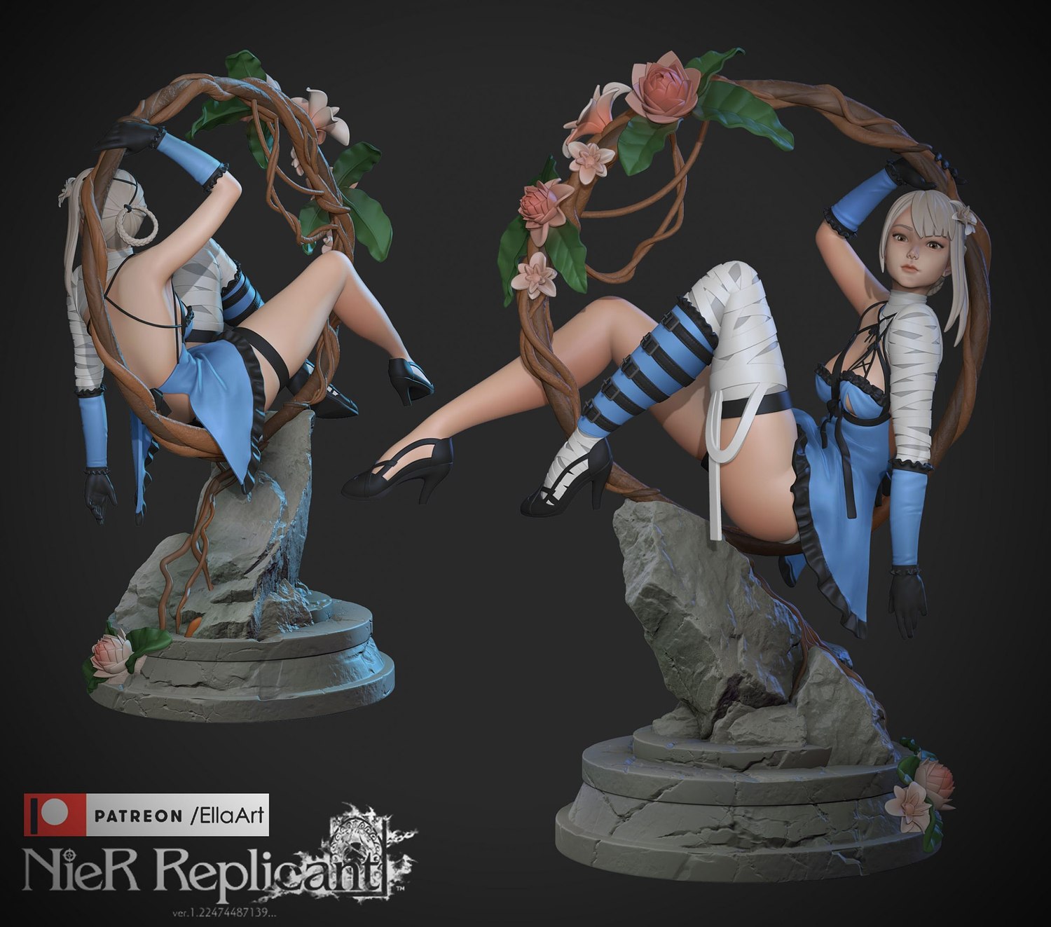 Nier kaine v2 autômatos 3D print model - Mito3D