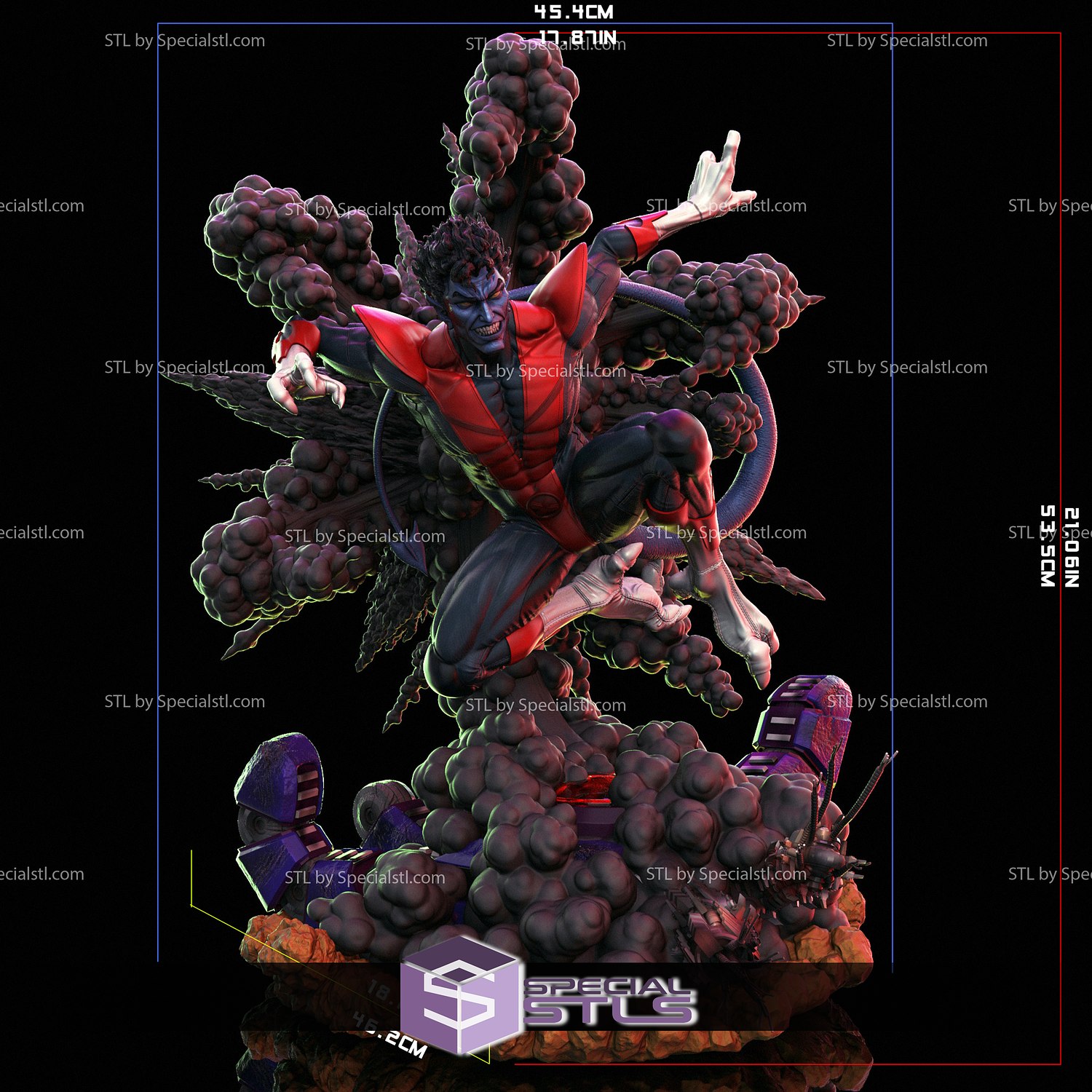 Nightcrawler 3d modelo açao pose 3D print model - Mito3D