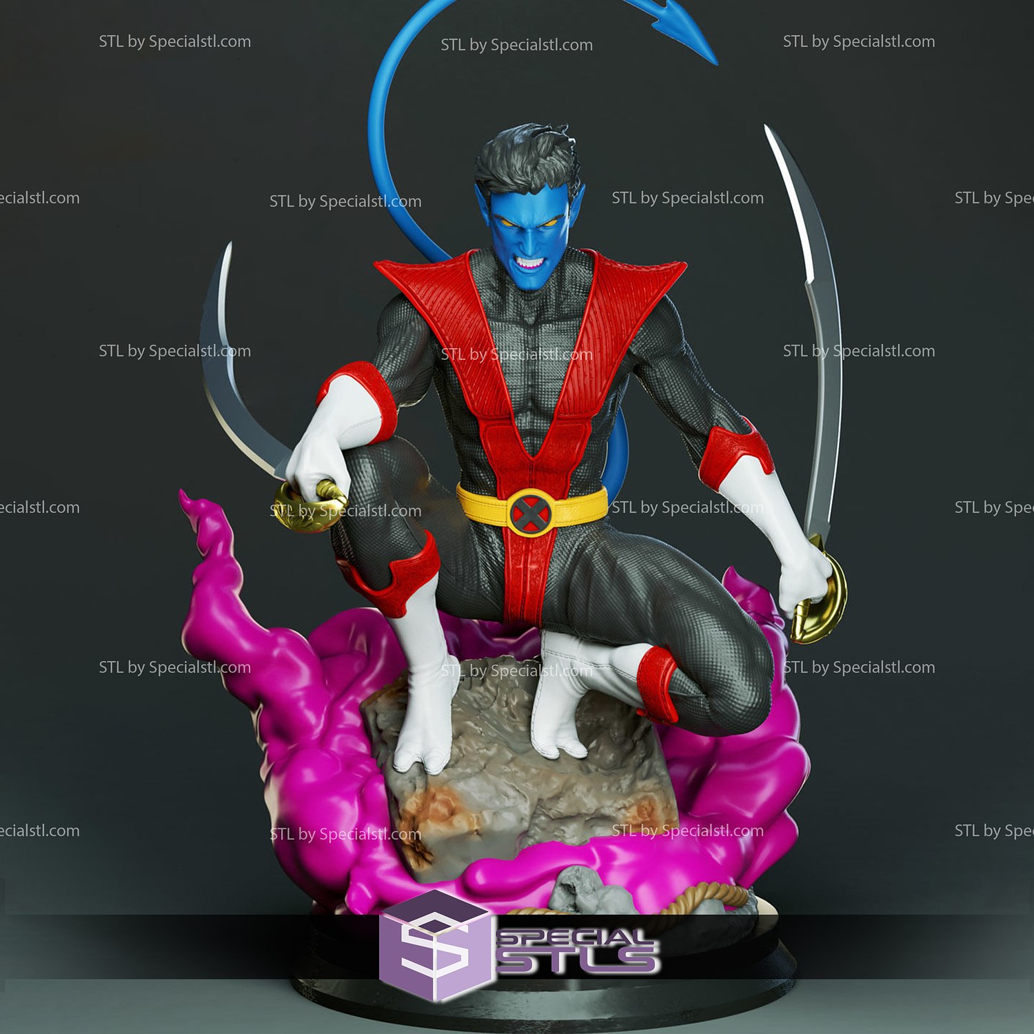 nightcrawler sitting pose marvel 3D print model - Mito3D