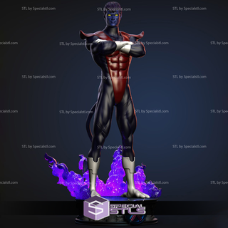 Nightcrawler pé roxa efeito homens pronto impressão 3d print model - Mito3D