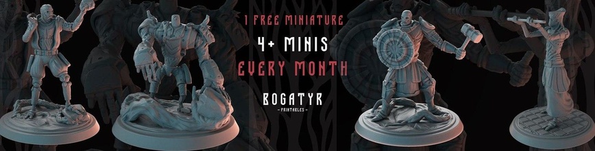 novembre 2021 Bogatyr miniature 3d print model - Mito3D