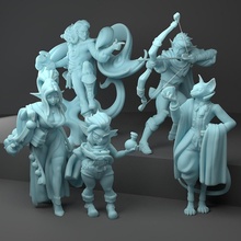 november 2021 twin goddess miniature 3d print model - Mito3D