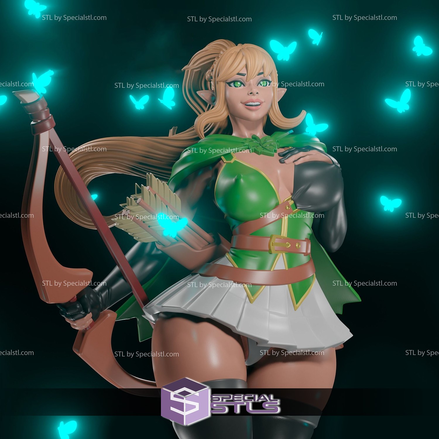 nsfw collection elfe archer 3D print model - Mito3D