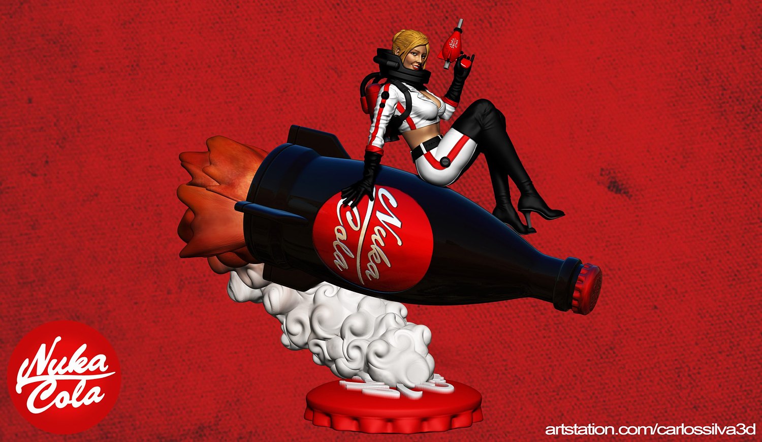 nuka cola fanart 3D print model - Mito3D