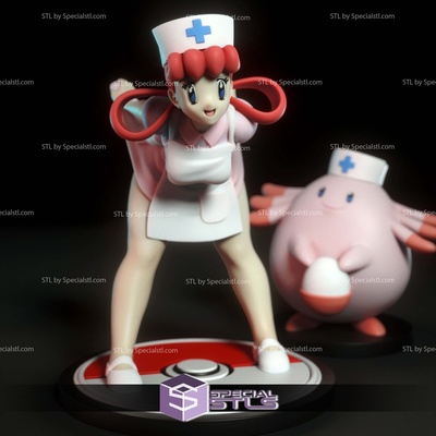 infermiera gioia pokemon digitale 3d scultura speciale 3d print model - Mito3D