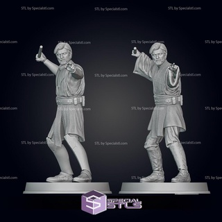 obi blême Kenobi 2 costume version pose 3d impression figurine 3d print model - Mito3D