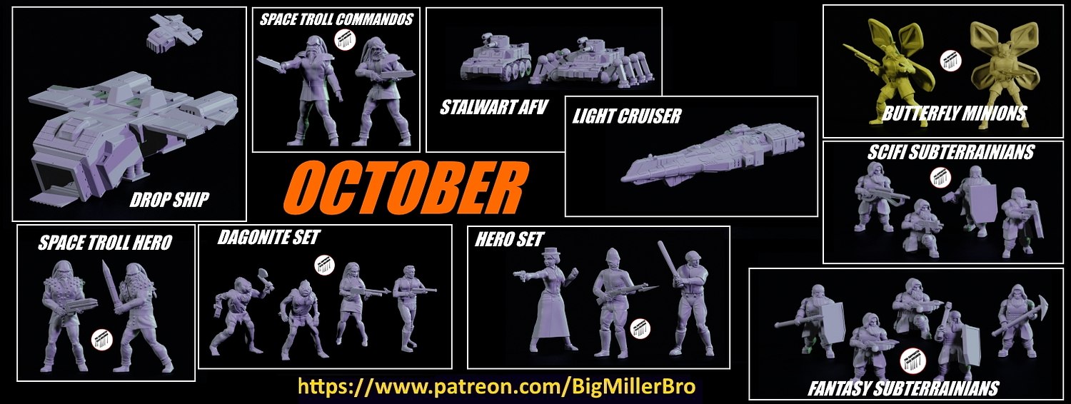 Oktober 2021 bigmillerbro Miniatur 3D print model - Mito3D