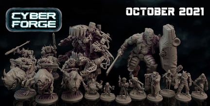 october 2021 cyber forge miniature 3d print model - Mito3D