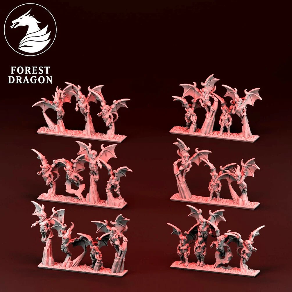 october 2021 forest dragon miniature 3D print model - Mito3D