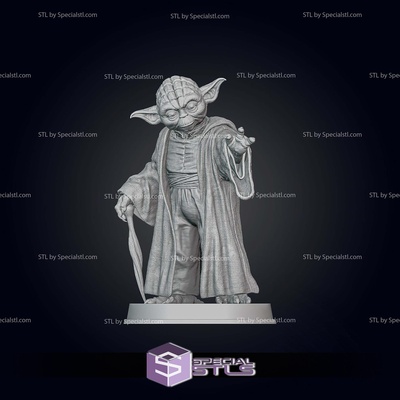 velho yoda pose 1 digital escultura especial 3d print model - Mito3D