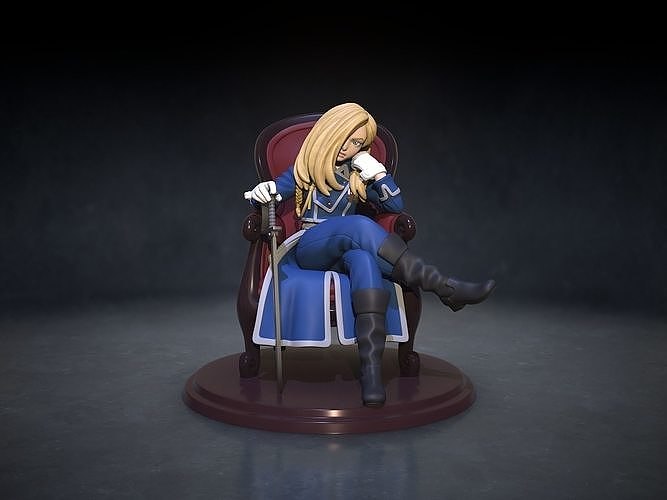 Olivier mira Armstrong fullmetal alchimista 3D print model - Mito3D