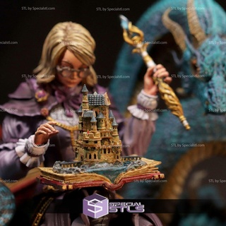 orinthia magical libraria diorama verison stl files 3d print model - Mito3D