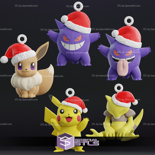 ornement casque décoration Pokémon Noël stl dossiers 3d print model - Mito3D