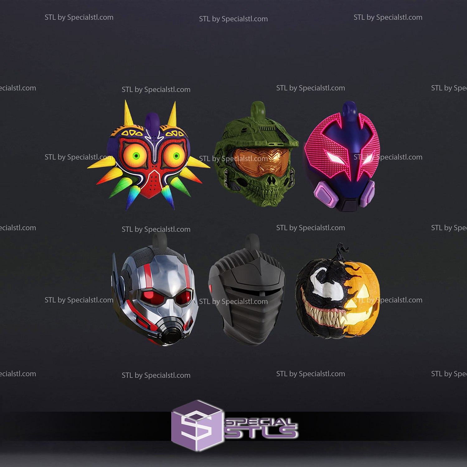 ornament helmet superhero marvel dc decoration stl files pack 3 3D print model - Mito3D