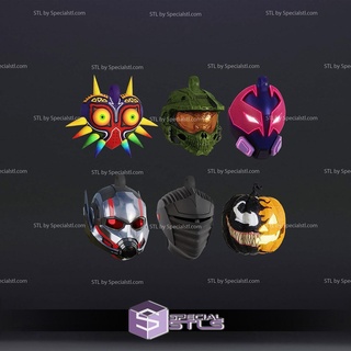ornament helmet superhero marvel dc decoration stl files pack 3 3d print model - Mito3D