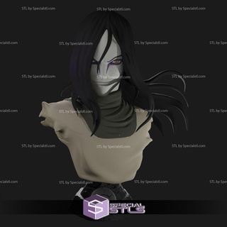 orochimaru buste 3d impression modèle Naruto stl dossiers 3d print model - Mito3D