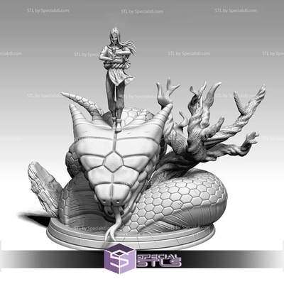 orochimaru snake digital sculpture specialstl 3d print model - Mito3D