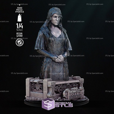 padme dress bust digital sculpture specialstl amidala 3d print model - Mito3D