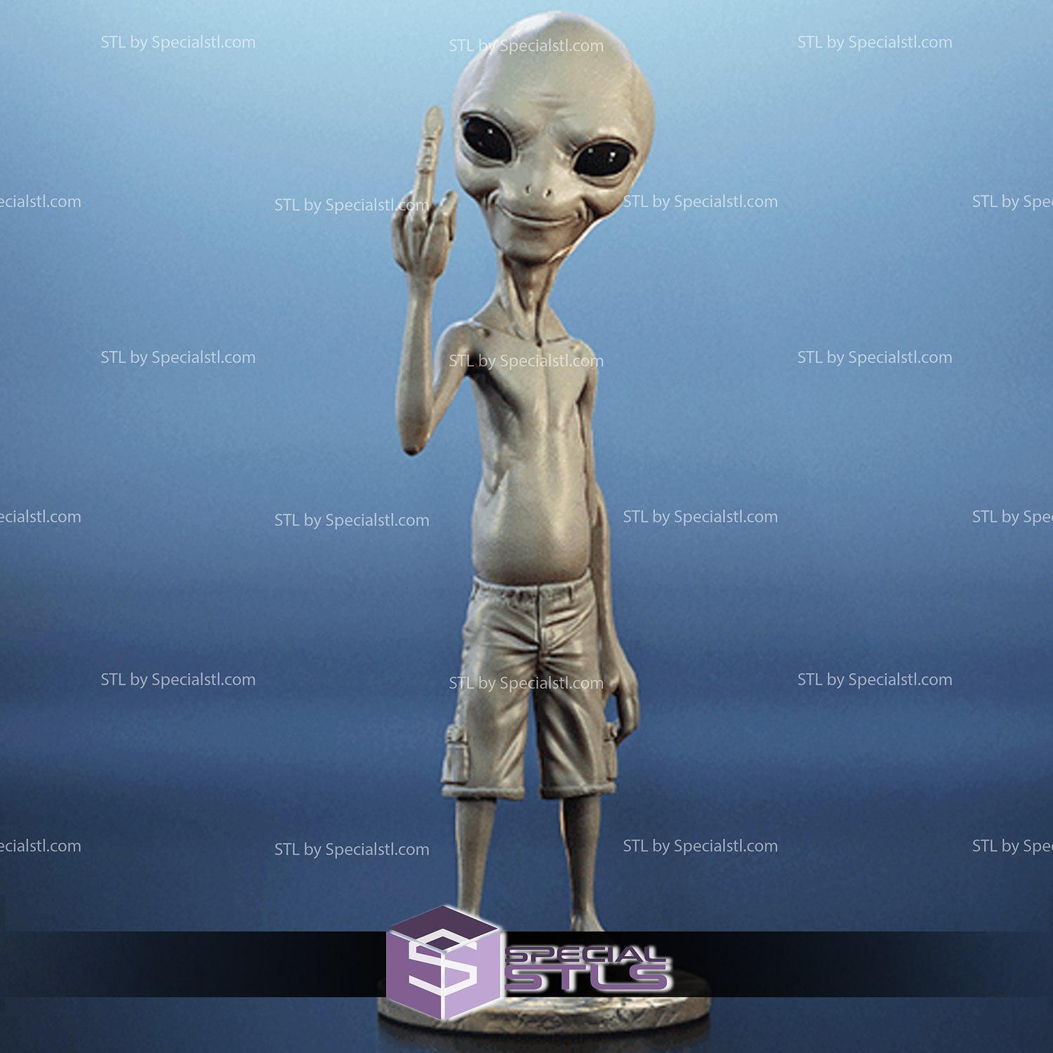 paul alien stl 3D print model - Mito3D