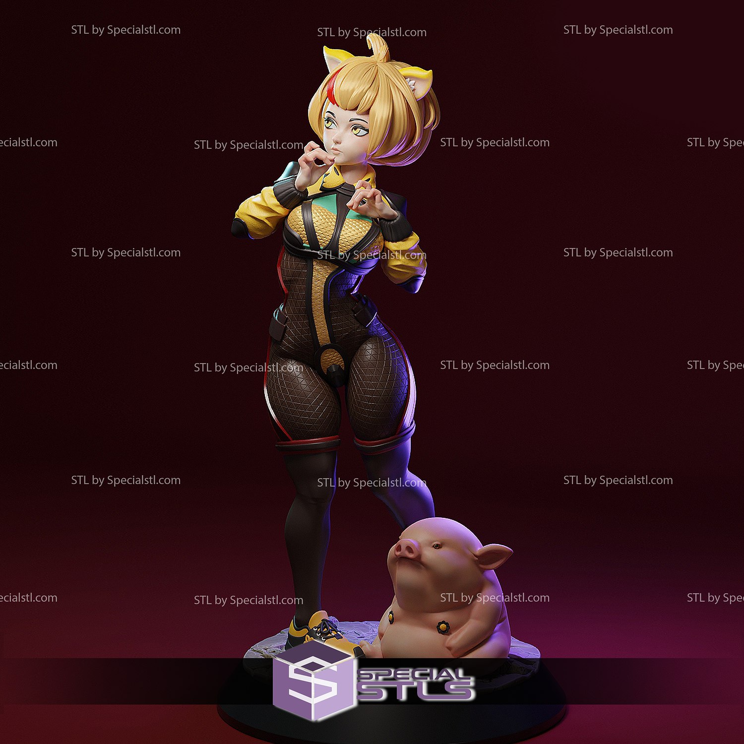 pigsy girl 3d model fanart 3D print model - Mito3D