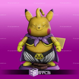 Pikachu Cosplay Majin buu bereit 3d drucken 3d print model - Mito3D