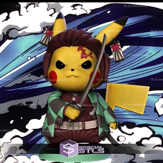 pikachu cosplay tanjiro ready 3d print 3d print model - Mito3D