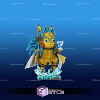 pikachu knight zodiac aquarius camus saint seiya 3d print stl 3d print model - Mito3D