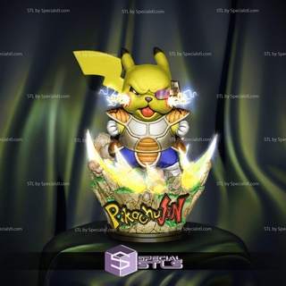 Pikachu super saiyan pronto 3d Stampa 3d print model - Mito3D