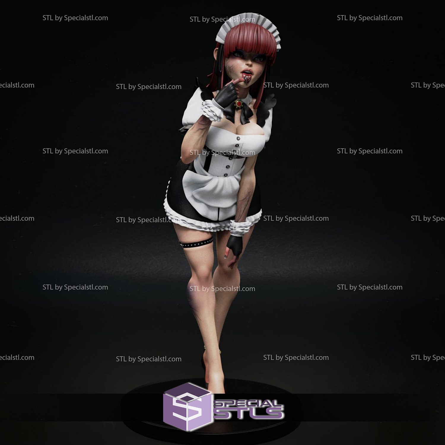 pin girl collection - eldritch maid stl files 3D print model - Mito3D