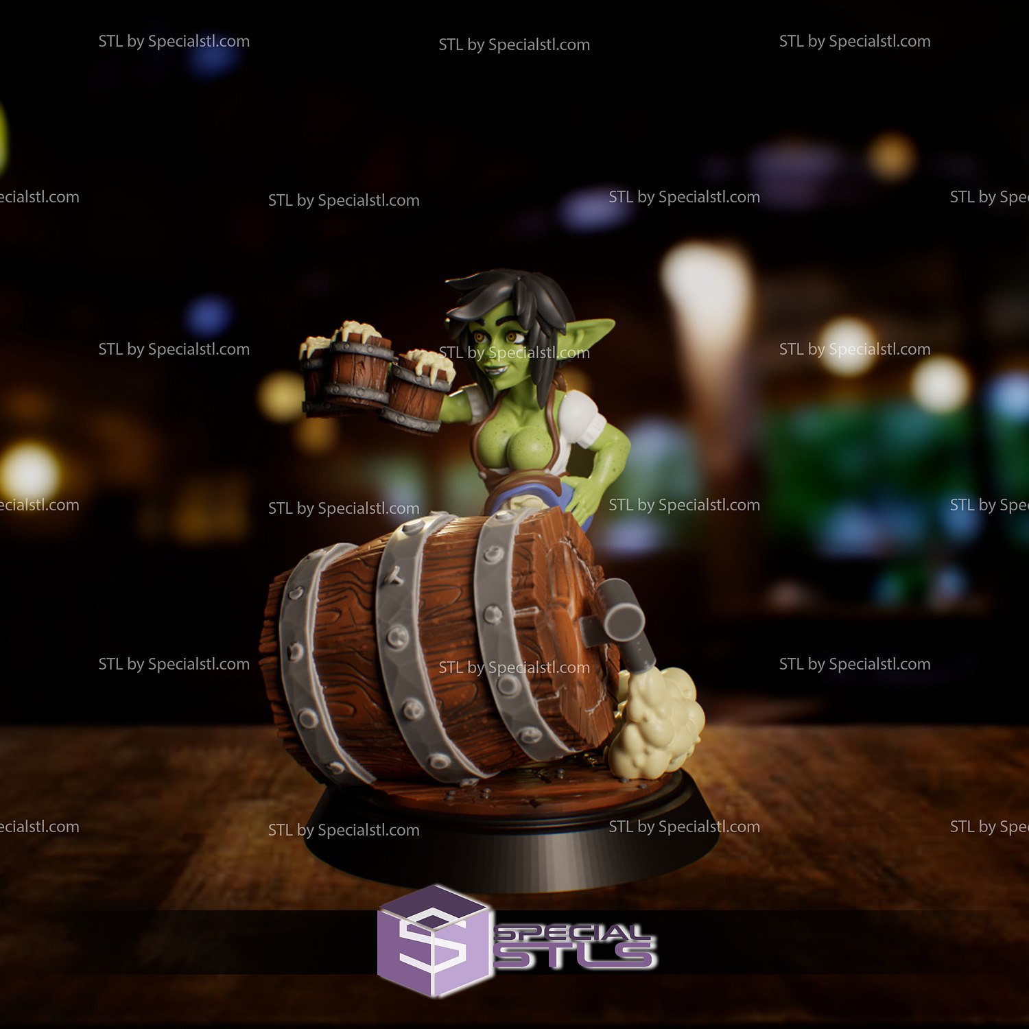 Stift Mädchen Sammlung Kobold Bar Maid stl Dateien 3D print model - Mito3D