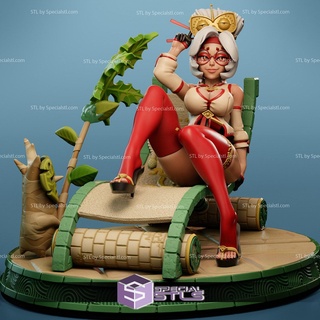 pin girl collection - purah sitting legend zelda stl files 3d print model - Mito3D