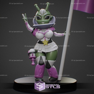 pin girl collection - space exploration alien 3d model 3d print model - Mito3D