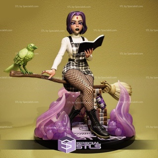 pin up girl collection - raven teenage witch 3d print model - Mito3D