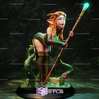 pin up girl collection - secret druid practice 3d print model - Mito3D