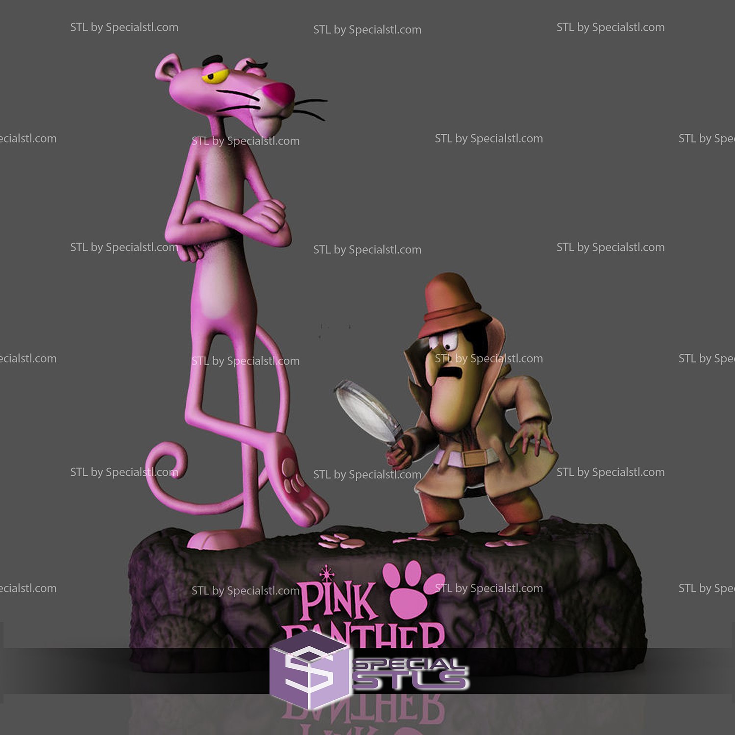 pink panther ready 3d print model 3D print model - Mito3D