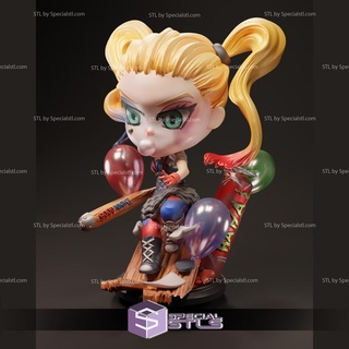 pocket players collection - harley quinn 3d print model - Mito3D