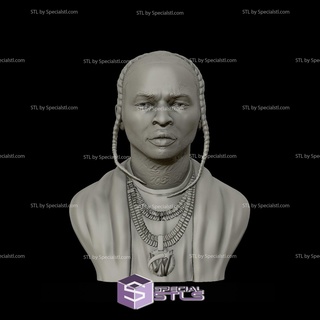 pop smoke rapper bust ready 3d print 3d print model - Mito3D