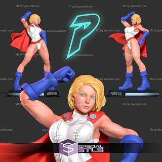 power girl basic pose ready 3d print 3d print model - Mito3D